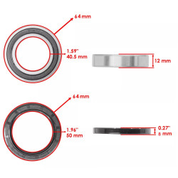 Kit roulement moyeu arrière Quads Yamaha Raptor 700 YFM Nc - Raven Industries RAV-610-001