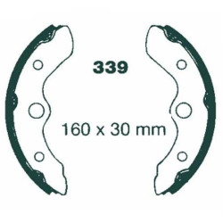Machoire de frein Honda TRX 200 FourTrax  Av Ga ou Av Dr 06450-VM0-405 - EBC H339 - Raven 110-339