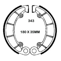 Machoire de frein Honda TRX 350 FourTrax  Arrière 06430-MJ1-006 - EBC H343 - Raven 110-343