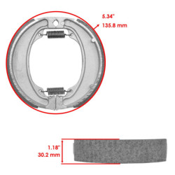Machoire de frein Honda TRX 250 EX  Arrière 06430-HM8-A00 -  - Raven 110-101