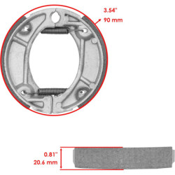 Machoire de frein Honda XR 100 R  Arrière 43120-GM9-711 -  - Raven 110-110