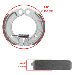 Machoire de frein Honda XR 50 R  Avant 43120-GZ9-003 -  - Raven 110-111