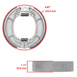 Machoire de frein Honda CA Rebel 125  Arrière 43120-429-405 -  - Raven 110-116
