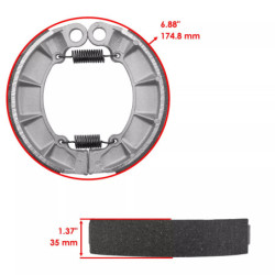 Machoire de frein Honda VF 750 Magna  Arrière 431A0-MR5-670 -  - Raven 110-122