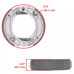Machoire de frein Honda MT 50 MT5  Arrière 43120-MN1-671 -  - Raven 110-136
