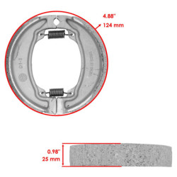 Machoire de frein Honda CG 125  Avant 06430-GBC-004 -  - Raven 110-156
