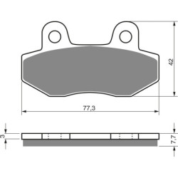 Plaquettes de frein Hero Slickster 125  Avant Nc - EBC FA86 - Raven 100-011