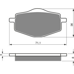 Plaquettes de frein Hero Quickster 125  Avant Nc - EBC FA101 - Raven 100-018
