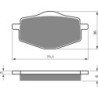 Plaquettes de frein Hero Quickster 125  Avant Nc - EBC FA101 - Raven 100-018