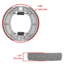 Machoire de frein Kawasaki KDX 400  Avant 41048-018 -  - Raven 110-106