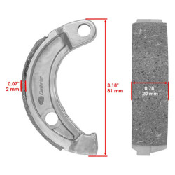 Machoire de frein Kawasaki KFX 90  Av Ga ou Av Dr 41047-Y001 -  - Raven 110-129