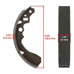 Machoire de frein Kawasaki Mule 550 KAF 300  Ar Ga ou Ar Dr 41047-1052 -  - Raven 110-163