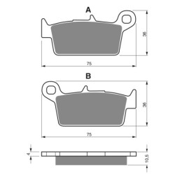 Plaquettes de frein Suzuki DR-Z 400 SM  Arrière 69100-36830 69100-37830 - EBC FA131 - Raven 100-003