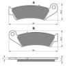 Plaquettes de frein Honda ATC 350  Avant 451A0-HB9-670 - EBC FA125 - Raven 100-004
