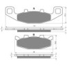 Plaquettes de frein Suzuki VX 800  Avant 59301-45860 - EBC FA129 - Raven 100-013