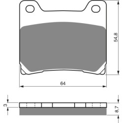 Plaquettes de frein Yamaha FJ 600  Arrière 26H-W0045-01 - EBC FA88 - Raven 100-015
