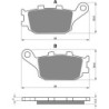 Plaquettes de frein Kawasaki Z 900 (RS Néo-rétro CAFE)  Arrière 43082-0185 - EBC FA174 - Raven 100-021