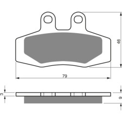 Plaquettes de frein Ktm DXC 250  Avant ou Arrière Nc - EBC FA132 - Raven 100-026