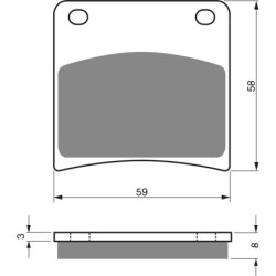 Plaquettes de frein Suzuki GSX 1100 F  Av Ga ou Av Dr 59100-19820 59100-24810 - EBC FA146 - Raven 100-027