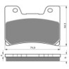 Plaquettes de frein Yamaha FJ 1200 A Av Ga ou Av Dr 3GM-W0045-01-00 - EBC FA160 - Raven 100-028