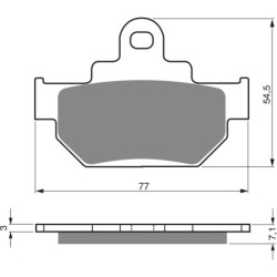 Plaquettes de frein Suzuki GZ 250 Marauder  Avant 59340-14600 - EBC FA106 - Raven 100-030