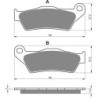 Plaquettes de frein Husqvarna TE 511  Avant Nc - EBC FA181 - Raven 100-031