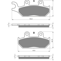 Plaquettes de frein Yamaha XTZ 660 Tenere Avant Nc - EBC FA172 - Raven 100-033