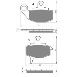 Plaquettes de frein Kawasaki KX 125  Avant 43082-1078 - EBC FA130 - Raven 100-035