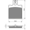 Plaquettes de frein Benelli 500  Av Ga ou Av Dr Nc - EBC FA47 - Raven 100-038