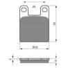 Plaquettes de frein Aprilia RX 50  Arrière Nc - EBC  - Raven 100-040