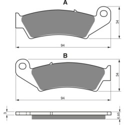 Plaquettes de frein Aprilia MXV 450  Avant Nc - EBC FA185 - Raven 100-041