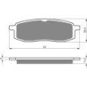 Plaquettes de frein Yamaha IT 200  Avant 1LN-W0045-01 - EBC FA105 - Raven 100-043