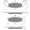 Plaquettes de frein Kawasaki EX 250 F Arrière 43082-1075 - EBC FA141 - Raven 100-044
