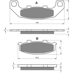 Plaquettes de frein Kawasaki GPX 400 R Av Ga ou Av Dr 43082-1144 - EBC FA141 - Raven 100-044