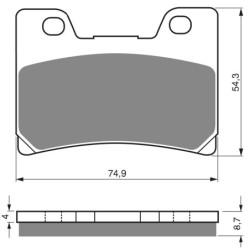 Plaquettes de frein Yamaha FZR 1000  Av Ga ou Dr 3GM-W0045-50 - EBC FA182 - Raven 100-045