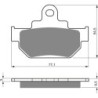 Plaquettes de frein Suzuki DR 500  Avant 59300-14830 59340-14500 01 10 - EBC FA106/2 - Raven 100-046