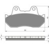 Plaquettes de frein Honda CBX 750 Horizon  Av Ga ou Av Dr 45105-443-762 - EBC FA69/2 - Raven 100-049