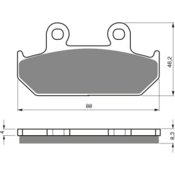 Plaquettes de frein Honda NV 600 Steed  Avant 06455-MM5-P00 - EBC FA124 - Raven 100-051