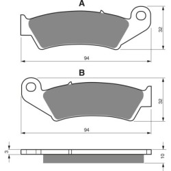 Plaquettes de frein Honda RVF 400  Arrière 43105-MR7-017A 43105-MT7-405 - EBC FA143 - Raven 100-052
