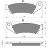 Plaquettes de frein Honda RVF 750  Arrière 43106-MR7-007B 43106-MR7-017B - EBC FA143 - Raven 100-052