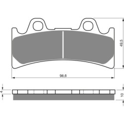 Plaquettes de frein Yamaha YZF 750  Av Ga ou Av Dr 4FM-W0045-00-00 - EBC FA143 - Raven 100-054