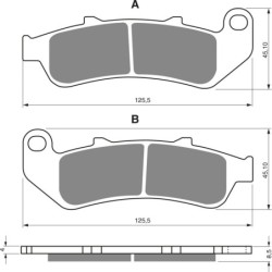 Plaquettes de frein Honda CB 1000 Big One  Av Ga ou Av Dr 06455-MZ2-405 06435-MAT-006 - EBC FA189 - Raven 100-055