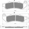 Plaquettes de frein Honda CB 1000 Big One  Av Ga ou Av Dr 06455-MZ2-405 06435-MAT-006 - EBC FA189 - Raven 100-055