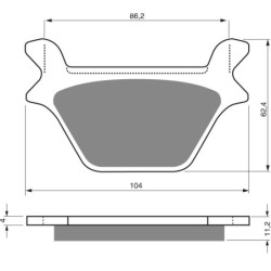 Plaquettes de frein Harley-davidson Fxr Low Rider Standard FXRS Arrière 44209-87 - EBC FA200 - Raven 100-056