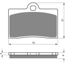 Plaquettes de frein Ktm Sting 125 80100 Avant 58713030000 - EBC FA95 - Raven 100-064
