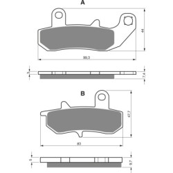 Plaquettes de frein Yamaha DTZ 125 Tenere Arrière Nc - EBC FA157 - Raven 100-065