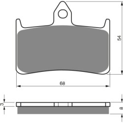 Plaquettes de frein Ducati Monster 600  Av Ga ou Av Dr 61340042A - EBC FA187 - Raven 100-069