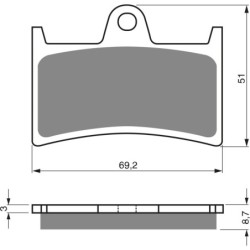 Plaquettes de frein Yamaha XV 1700 Warrior  Av Ga ou Dr 5VN-W0045-00 - EBC FA168/252 - Raven 100-070