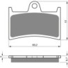 Plaquettes de frein Yamaha XV 1700 Warrior  Av Ga ou Dr 5VN-W0045-00 - EBC FA168/252 - Raven 100-070