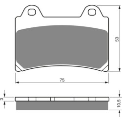 Plaquettes de frein Yamaha FZR 1000 Genesis Av Ga ou Av Dr 4KG-25805-00-00 - EBC FA123 - Raven 100-073